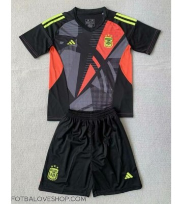 Argentina Brankářské Dětské Domácí Dres Copa America 2024 Krátký Rukáv (+ trenýrky)